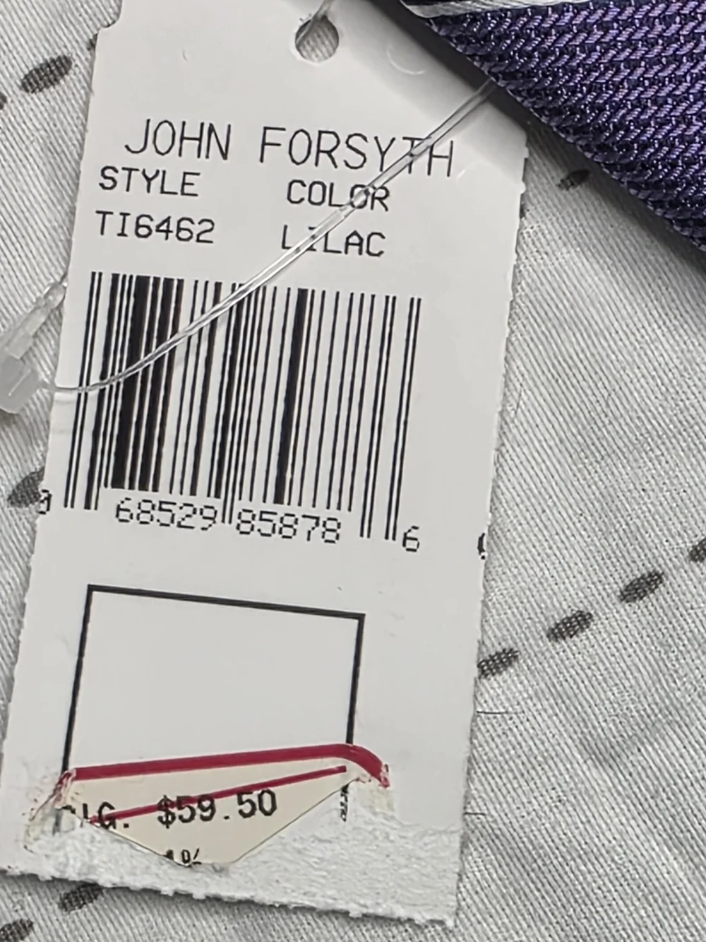 NWT John Forsyth Lilac Silk Striped Tie Hand Sewn Luxury Neckwear